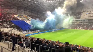 OM - PAOK - Entrée joueurs + tifo