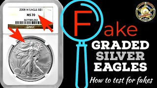 Fake Graded Silver Eagle Coins! How to test for fakes.