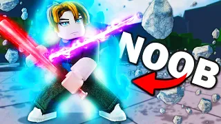TROLLING Players by PRETENDING To Be a NOOB in ROBLOX The Strongest Battlegrounds...