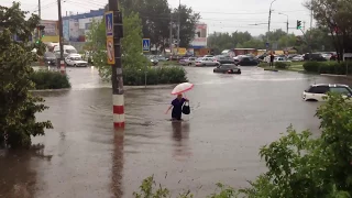 Потоп на Камышинской. Ульяновск 05.07.2017