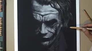 Joker Drawing On Black Paper