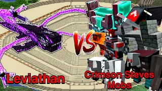 Minecraft |Mobs Battle| Leviathan (L_Ender 's Cataclysm)  VS Crimson Steve's More Mobs