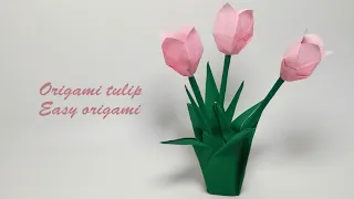 How to Make an Easy Origami Tulip Step by Step | Origami with Josie