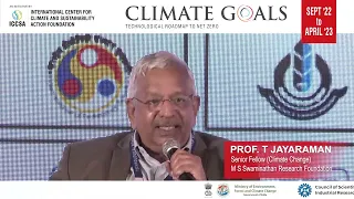 Prof. T Jayaraman I Climate Goal: Technological roadmap to Net zero I ICCSA Foundation
