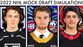 2022 NHL Mock Draft Simulation! (TOP 15 Order Predictions & NHL Draft Lottery Picks/Habs/Canucks)