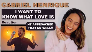 Gabriel Henrique - I Want to Know What Love Is  (Mariah Carey Cover) | REACTION!!