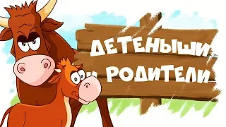 Домашние животные и их детеныши! Развивающие мультики для детей!