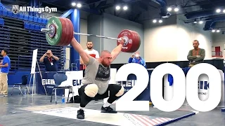Lasha Talakhadze Two 200kg Snatches 2015 World Weightlifting Championships Training Hall