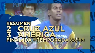 Resumen: Cruz Azul 2 - 3 América | Final Ida - Temporada 88/89