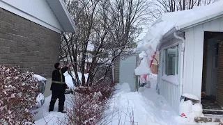 Easy roof snow removal slide tool