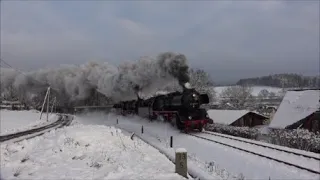 Dampf, Schnee, Kälte Winterdampf im Erzgebirge