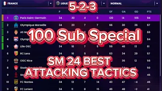 Best Attacking Soccer Manager 24 Tactic! 300+ Goals! SM 24