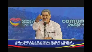 Maduro inicia Misión Abuelos y Abuelas de la Patria para beneficiar a adultos mayores