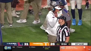 Tennessee Vols fans throw objects onto field vs Ole Miss 2021