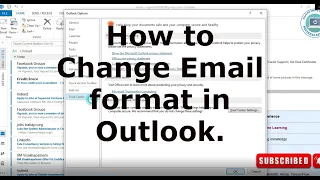 How to Change Email format in Outlook.