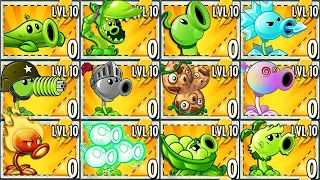 Every PEASHOOTER Power Up vs 999 Jester Zombie - Who Will Win? - PvZ 2 Challenge