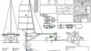 Hydrofoil Sailboat Design Montage "Valkyrie"