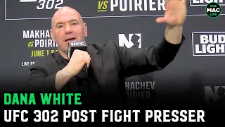 Dana White reacts to Dustin Poirier loss to Islam; Jon Jones is P4P #1 | UFC 303 Post Presser