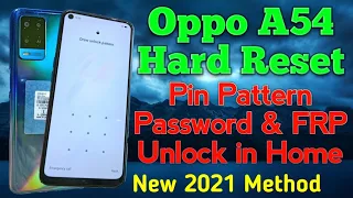 Oppo A54 Lock Kaise Tode !! Oppo A54 Pin Pattern Password & FRP Unlock Without PC in Home 🔥