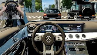 Mercedes Benz E63S AMG W213 - City Car Driving [Steering Wheel Gameplay]