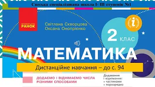 Додаємо і віднімаємо двоцифрові числа з переходом через розряд  різними способами.  Математика. 2 кл