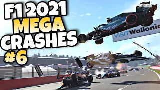 F1 2021 MEGA CRASHES #6