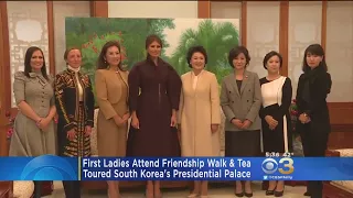 Melania Trump, First Ladies Attend Friendship Walk & Tea