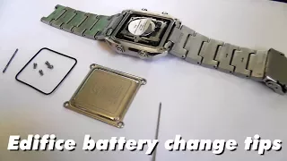 Casio Edifice watch battery replacement - EFD-1000