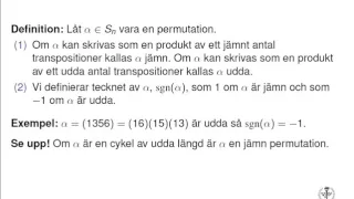 Udda och jämna permutationer