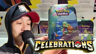 Opening 36 Pokemon 25th Anniversary Celebrations Packs From Mini Tins!