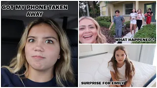 GOT MY PHONE TAKEN AWAY  / SURPRISE FOR EMILY  /SCHOOL HAUL / The group " what happened " |VLOG#1130
