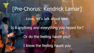 Kendrick Lamar x SZA - All The Stars (Lyrics on Screen)