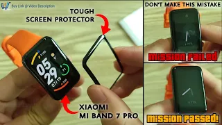 Xiaomi Mi Band 7 Pro w/ Tough Screen Protector - How To Apply | Tempered Glass Guard Gel | Smartband