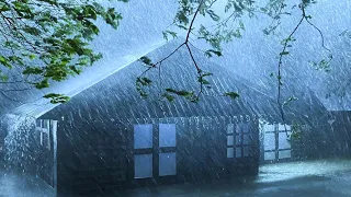 Heavy rain on tin Roof for sleeping , go straight to sleep with the sound of rain & thunder at night