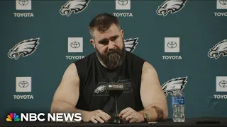 Emotional Jason Kelce announces retirement from NFL