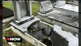 Tampa Police search for vandals who damaged several tombs at historic cemetery