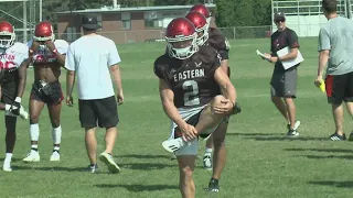 EWU Football gets through last day of grass practice prior to first scrimmage