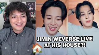 JIMIN brings us to his HOUSE! - Jimin Weverse Live Reaction