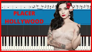 Mon Laferte - Placer Hollywood | Piano Tutorial | Midi