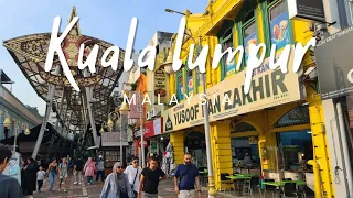 Chinatown in Kuala Lumpur. Walk through Central Market. Malaysia 2024