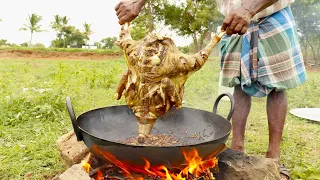 FULL TURKEY FRY | Uncle is frying a Whole Turkey | food fun village