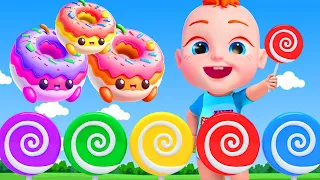 Colorful Candy Song | Monkeys Jumping On The Bed | Nursery Rhymes & Kids Songs