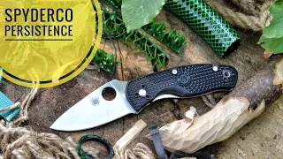 Нож Spyderco Persistence Lightweight тест / test