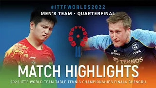 Highlights | Fan Zhendong (CHN) vs Mattias Falck (SWE) | MT QF | #ITTFWorlds2022