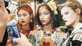 Dolce&Gabbana Spring Summer 2018 Women's Fashion Show Backstage