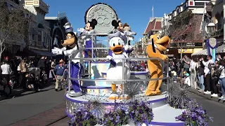Disney 100 Years of Wonder Mickey & Friends Cavalcade at Disneyland - Sleeping Beauty Castle View