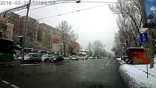 Авария Алматы, Толе-Би Ауэзова, 21.02.2019 г. 17:35