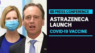 Hunt and Gillard team up for Astrazeneca vaccine launch | ABC News
