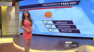 Yanet Garcia - Edited sexy tight orange mini-dress 25 May 2015