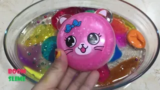 Mixing Store Bought Slime Into Clear Slime - Most Satisfying Slime Videos